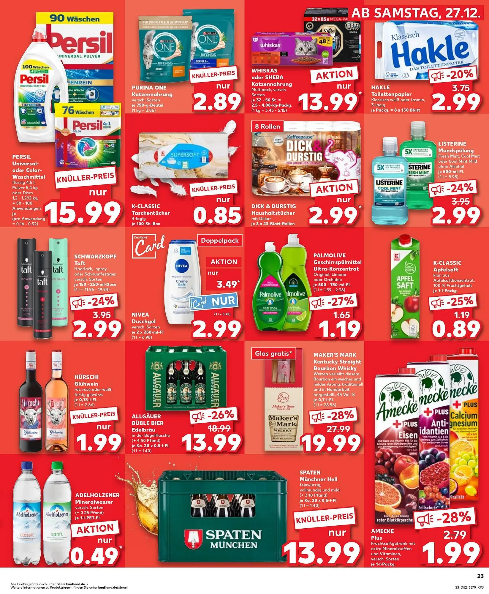 Kaufland Prospekt von 29. Dezember bis 31. Dezember 2025 - Prospekt seite 23