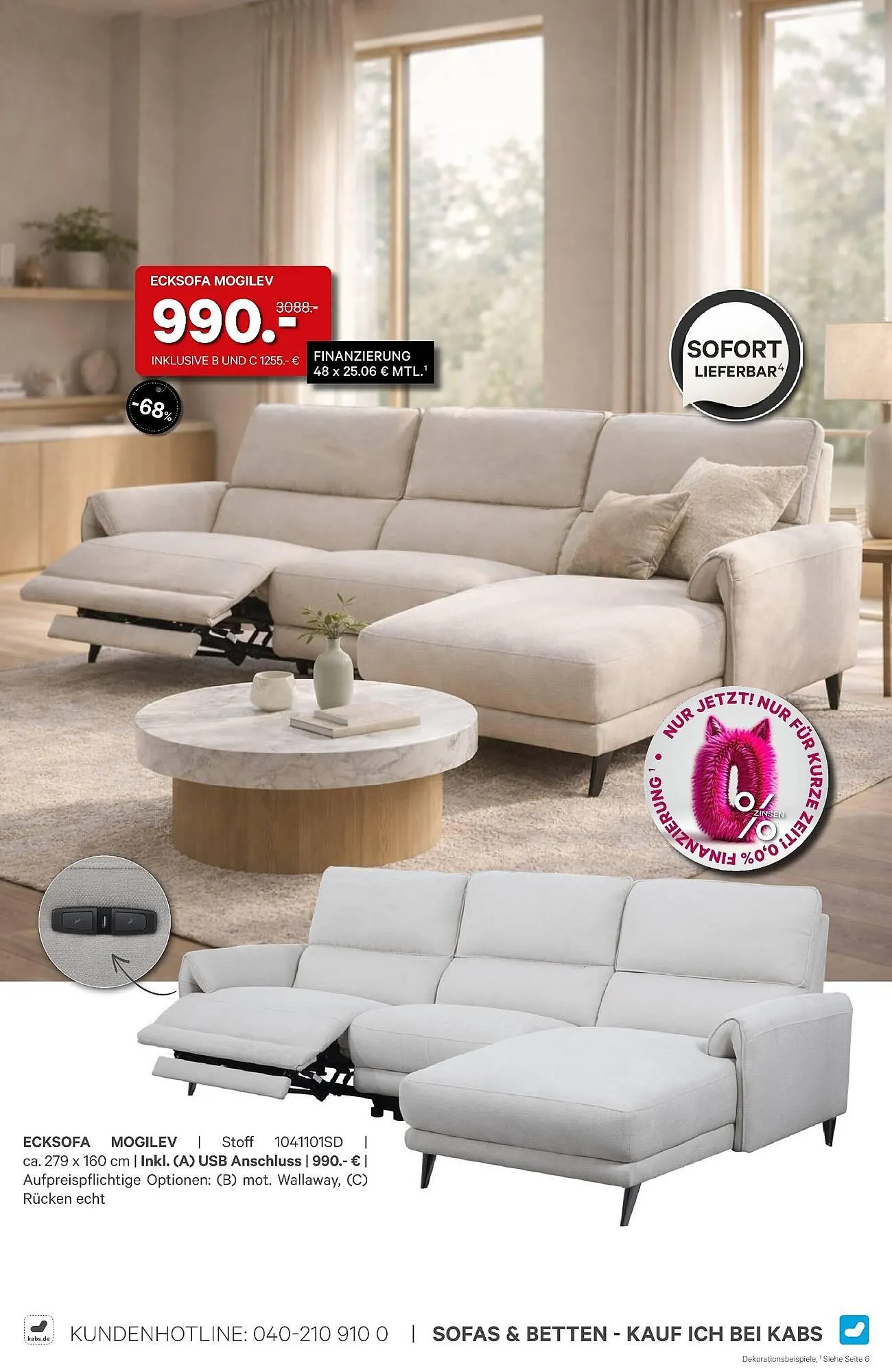 Kabs Polsterwelt Prospekt von 27. Februar bis 25. März 2026 - Prospekt seite 25