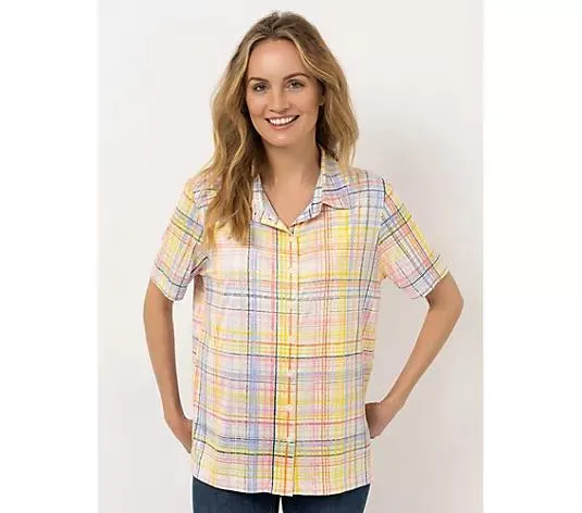 IN-PRINT Bluse, 1/2-Arm Standard Kragen Seitenschlitze Allover-Druck