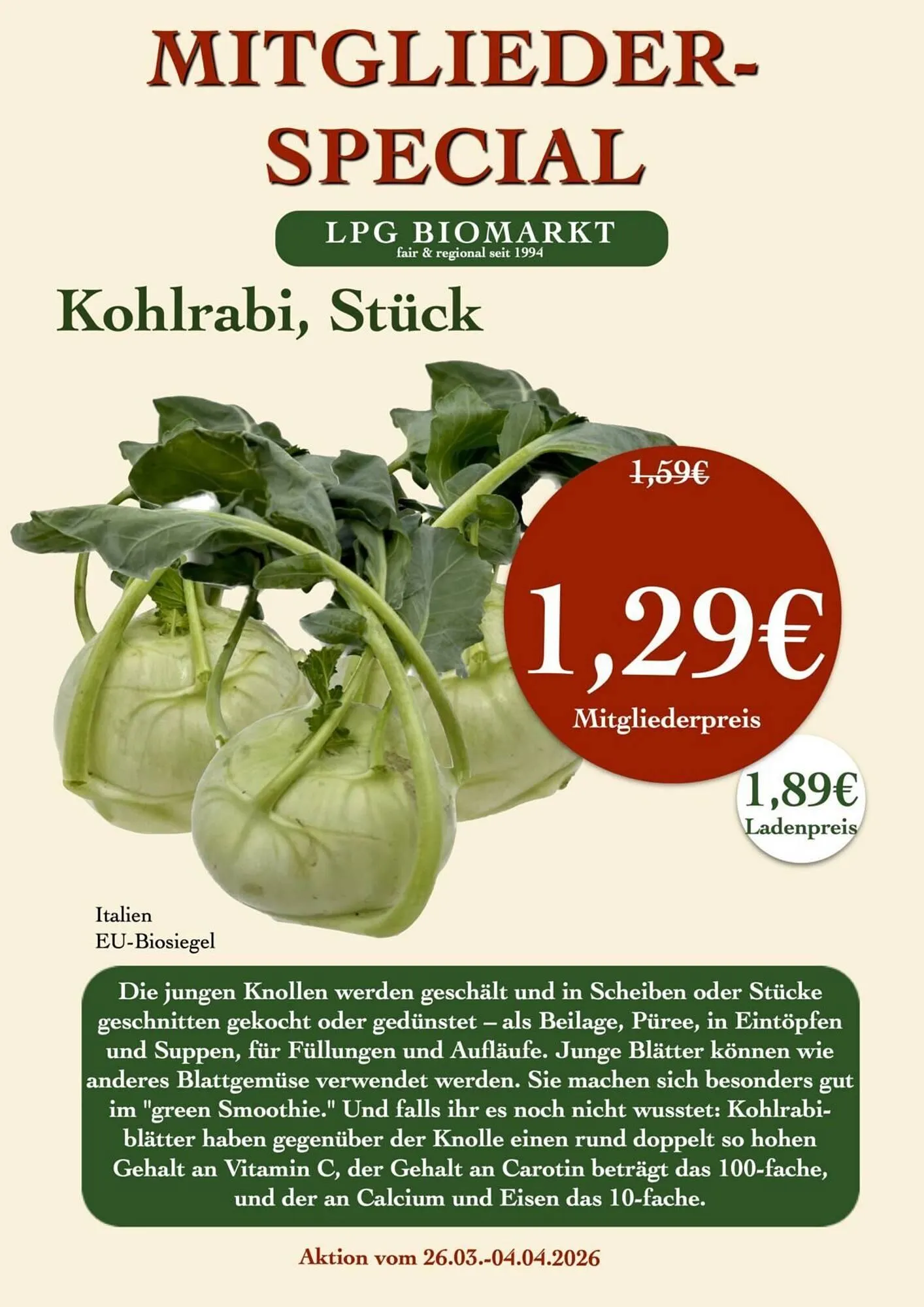 LPG Biomarkt Prospekt von 26. März bis 1. April 2026 - Prospekt seite 20