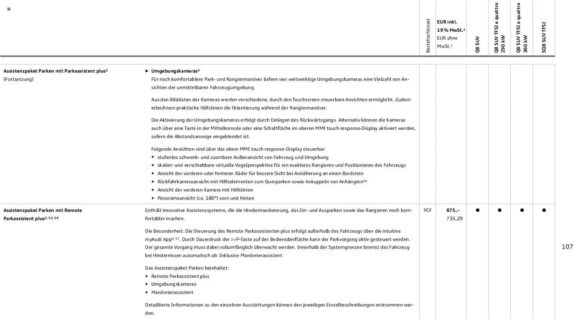 Audi Prospekt von 6. November bis 6. November 2026 - Prospekt seite 107