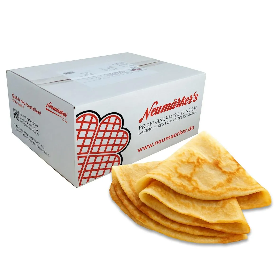 Neumärker Crêpes-Ready-Mix | Crêpes Backmischung für Gastro | Karton à 10 kg (10x 1 kg)