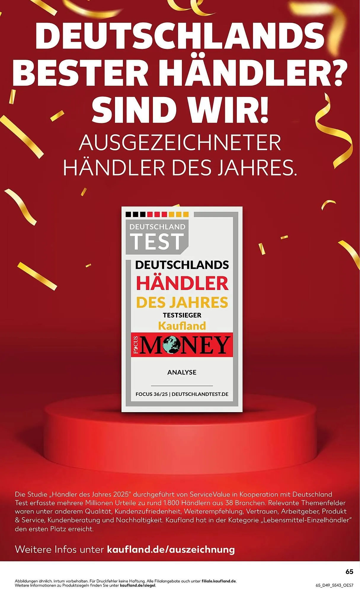 Kaufland Prospekt von 4. Dezember bis 10. Dezember 2025 - Prospekt seite 65