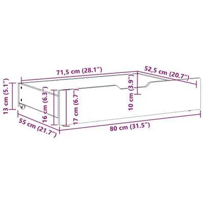 Bettschublade 3042218 (2er Set)