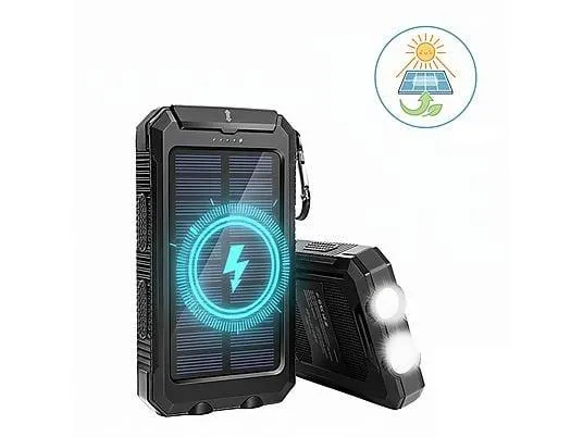 DEBUY Solar Outdoor 20000mAh Kompass Powerbank 20000 mAh Schwarz