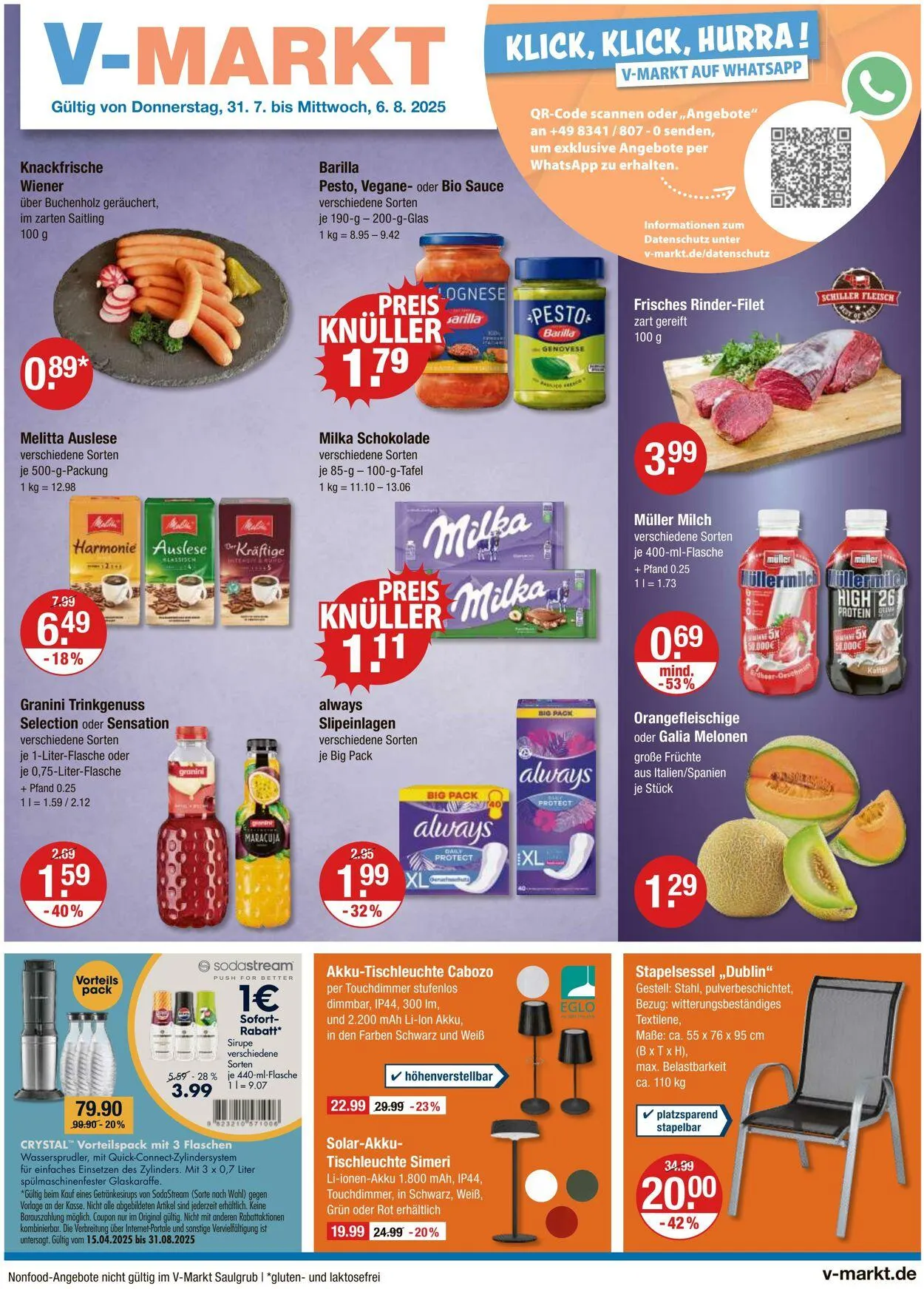 V-Markt Aktueller Prospekt von 31. Juli bis 6. August 2025 - Prospekt seite 1