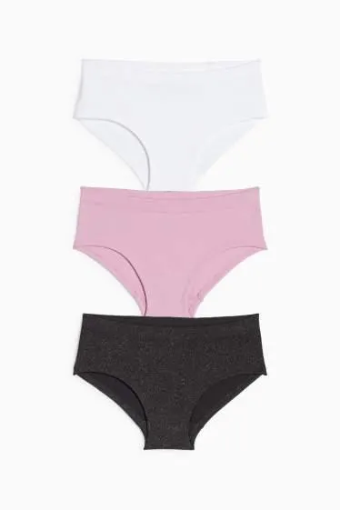 Multipack of 3 - knickers - ribbed