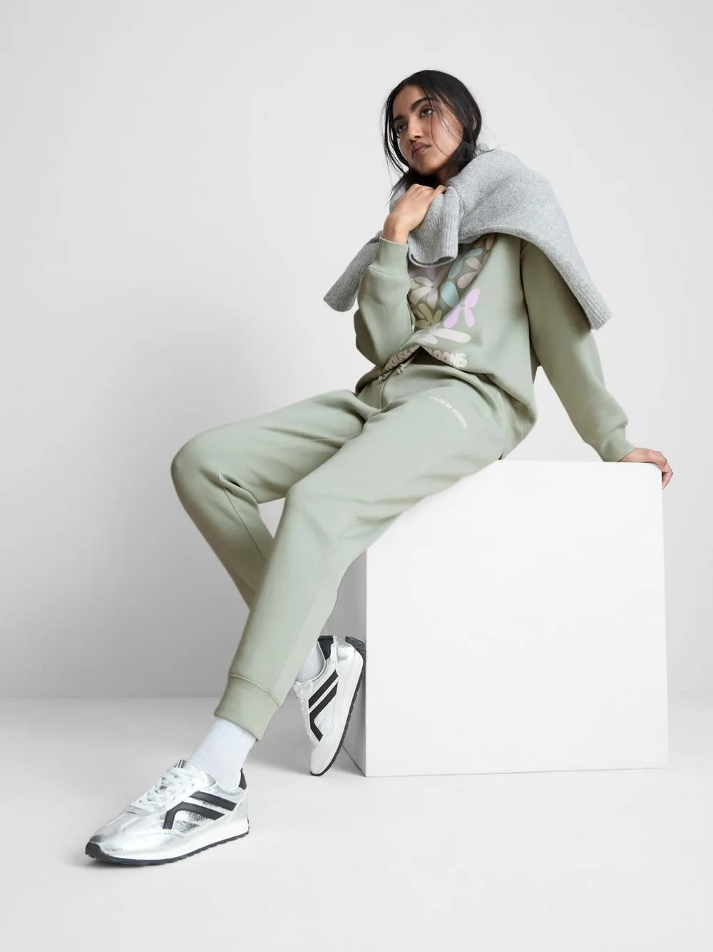 Bedruckte Skinny-Jogginghose aus Baumwollmischung