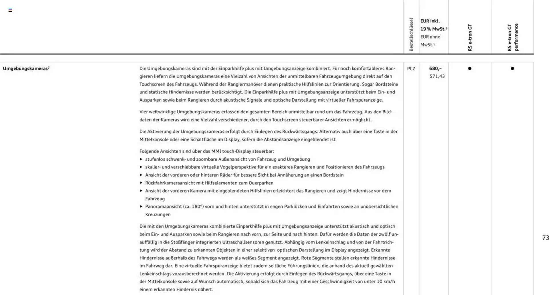 Audi Prospekt von 29. Januar bis 29. Januar 2026 - Prospekt seite 73