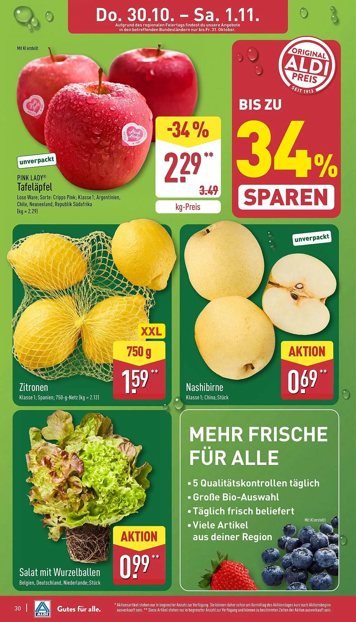 Aldi Nord Prospekt von 27. Oktober bis 2. November 2025 - Prospekt seite 30