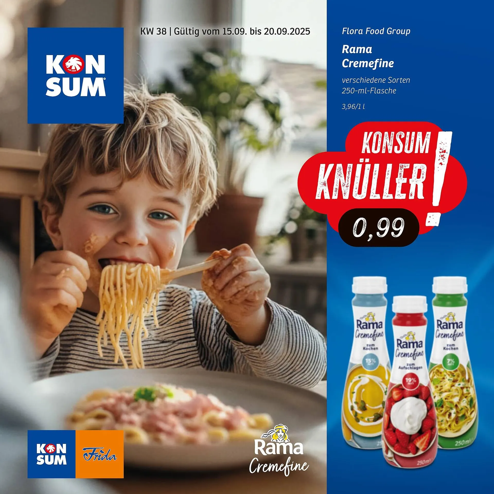 KONSUM Prospekt von 15. September bis 20. September 2025 - Prospekt seite 1
