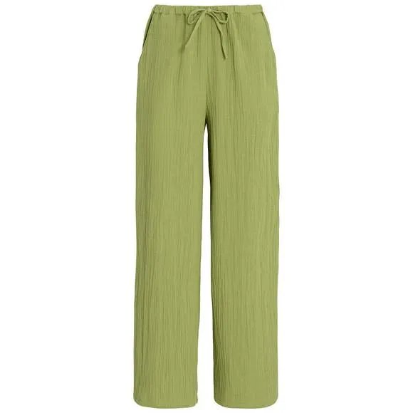 Damen Musselin-Hose in Unifarben