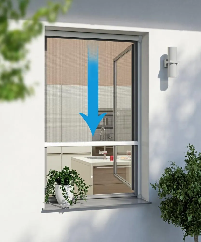 Insektenschutz -Rollo Fenster 130x160cm Weiß