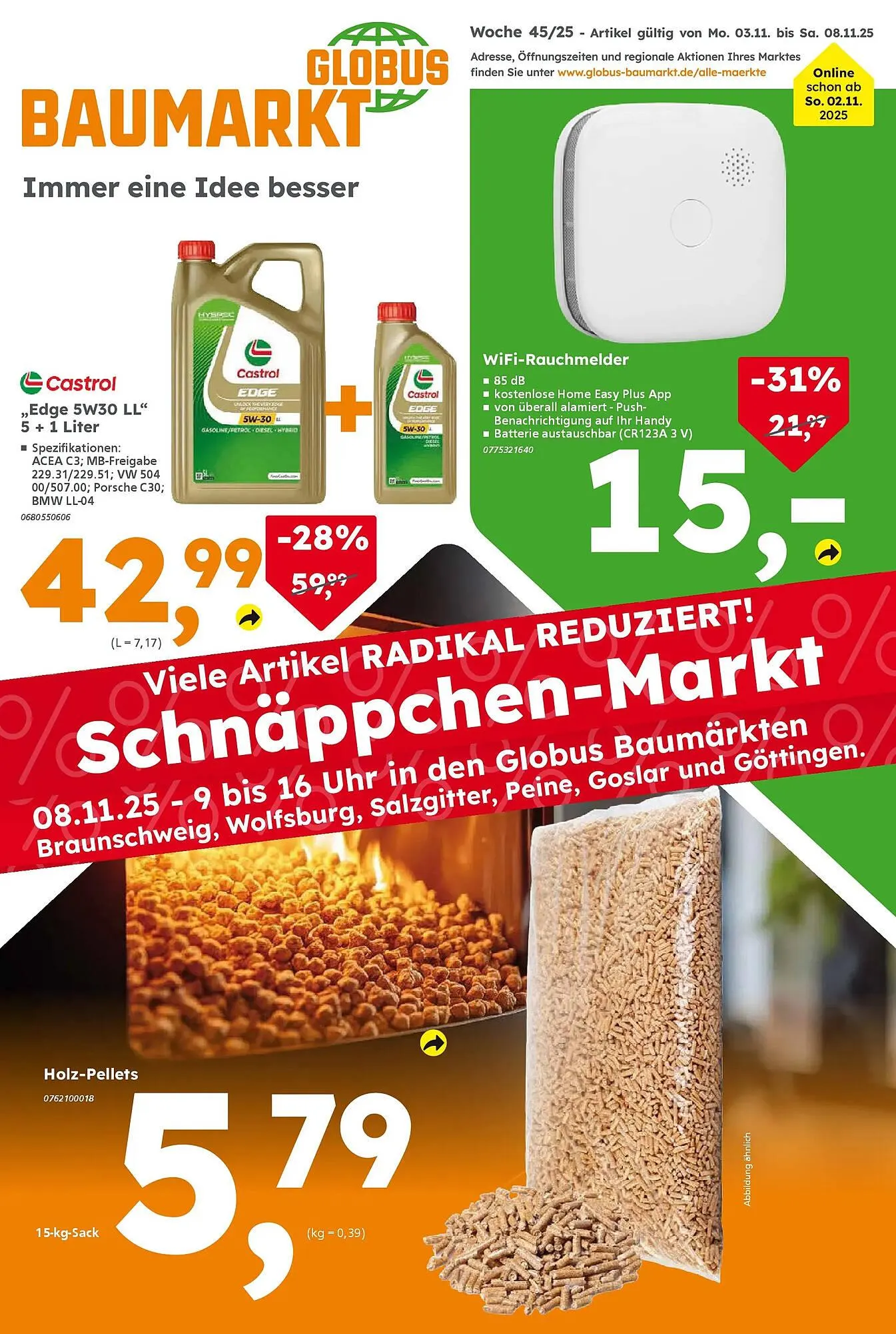 Globus Baumarkt Prospekt von 2. November bis 8. November 2025 - Prospekt seite 1