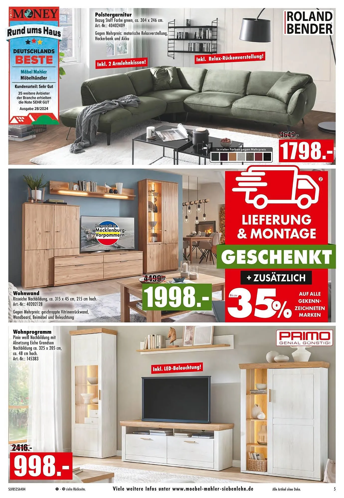 Möbel Mahler Prospekt von 7. Mai bis 13. Mai 2025 - Prospekt seite 5