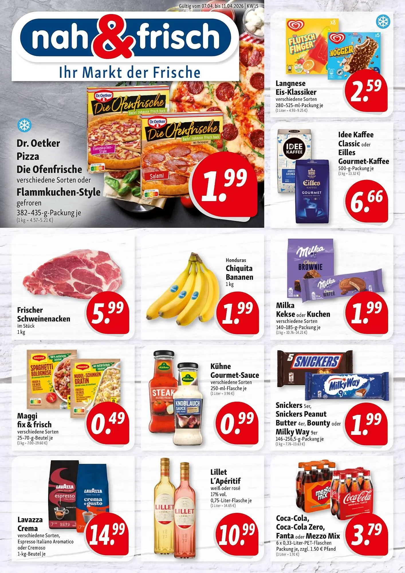 Nah & Frisch Prospekt von 7. April bis 11. April 2026 - Prospekt seite 1