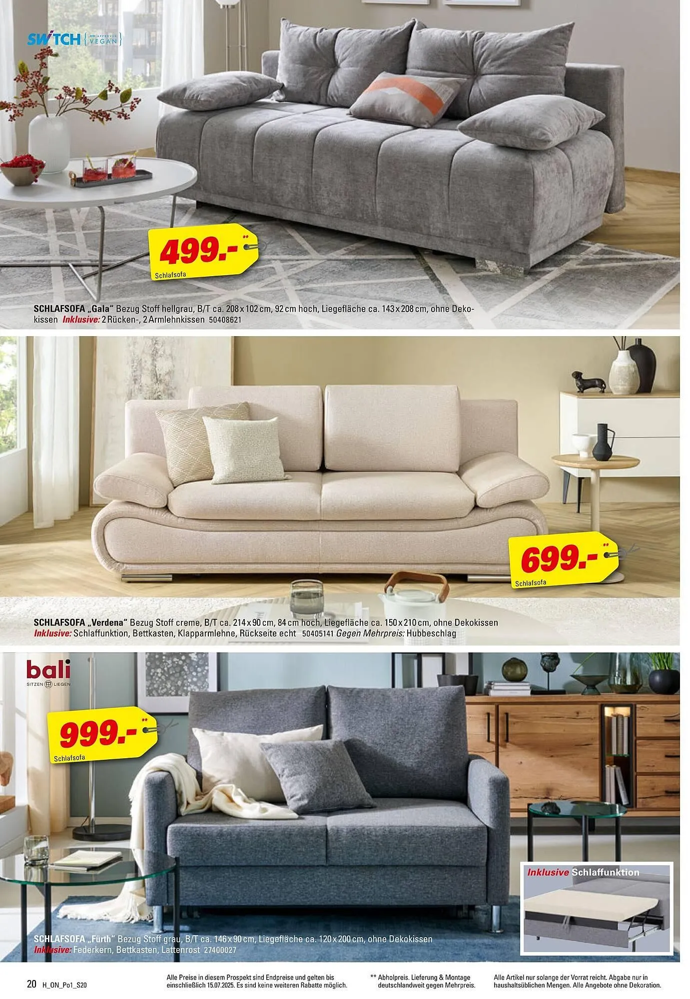 Höffner Prospekt von 4. Juni bis 15. Juli 2025 - Prospekt seite 20