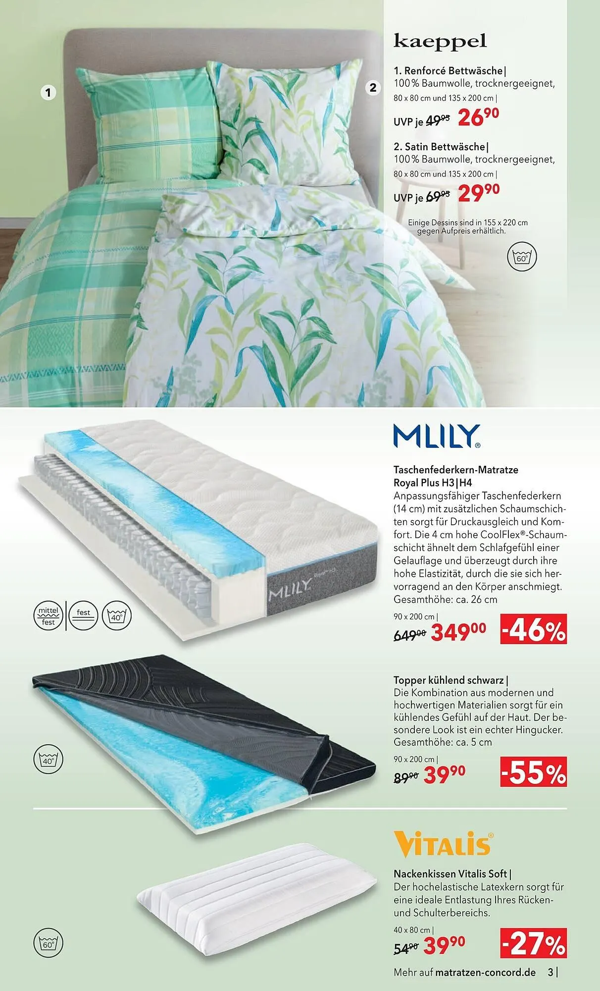 Matratzen Concord Prospekt von 29. April bis 26. Mai 2026 - Prospekt seite 3