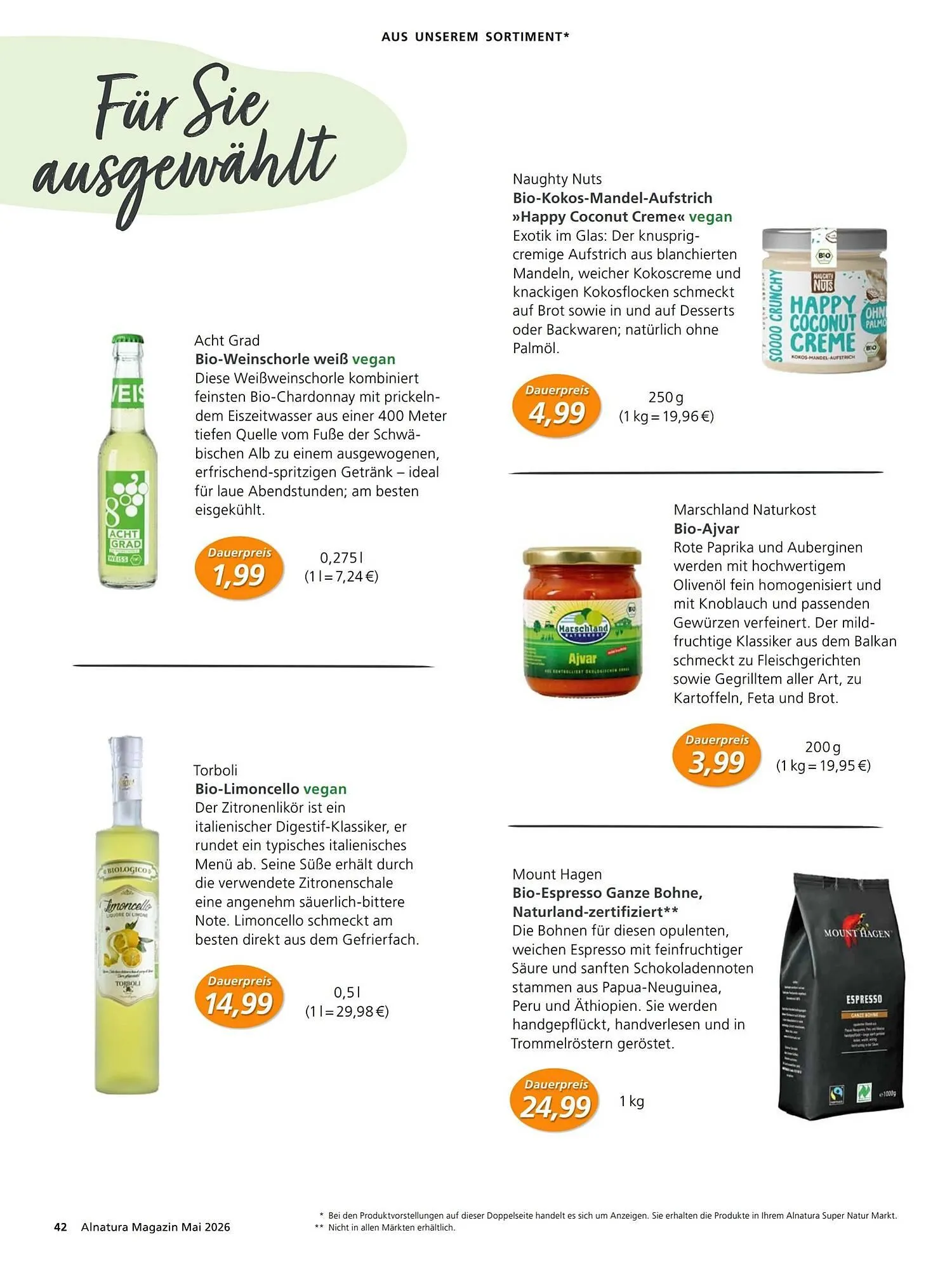 Alnatura Magazin von 1. Mai bis 1. Juni 2026 - Prospekt seite 42