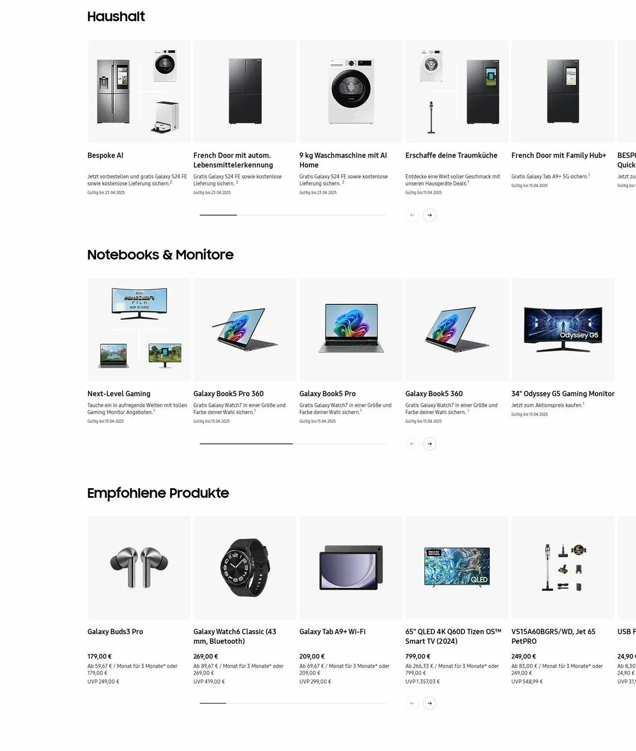 Samsung Aktueller Prospekt von 7. April bis 16. April 2025 - Prospekt seite 3