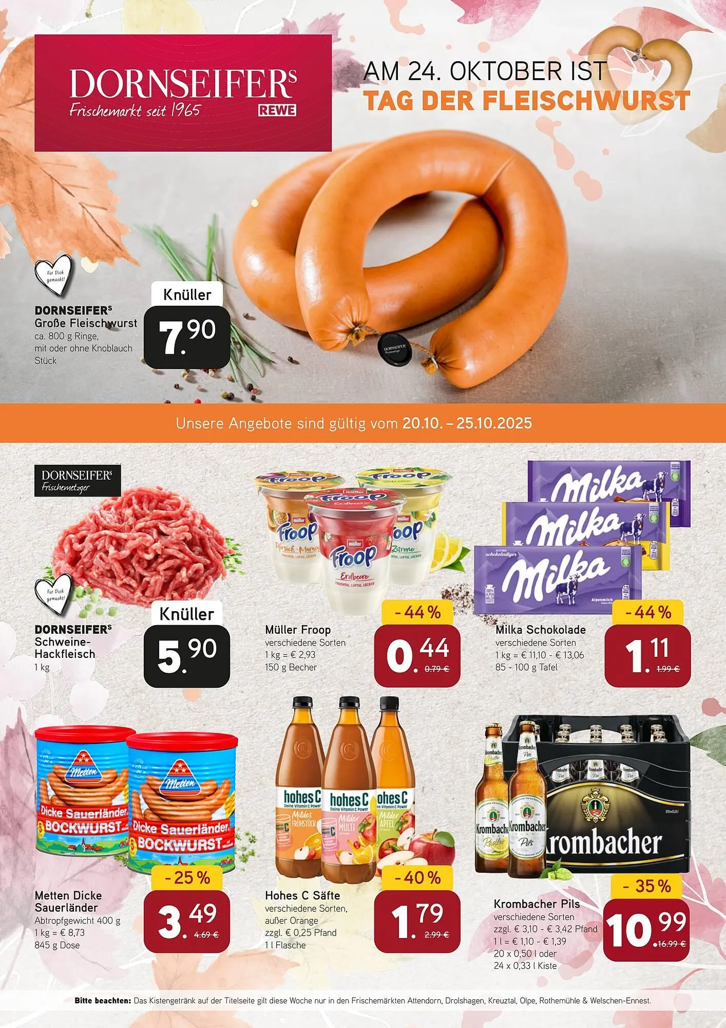 Dornseifer Prospekt von 20. Oktober bis 25. Oktober 2025 - Prospekt seite 1