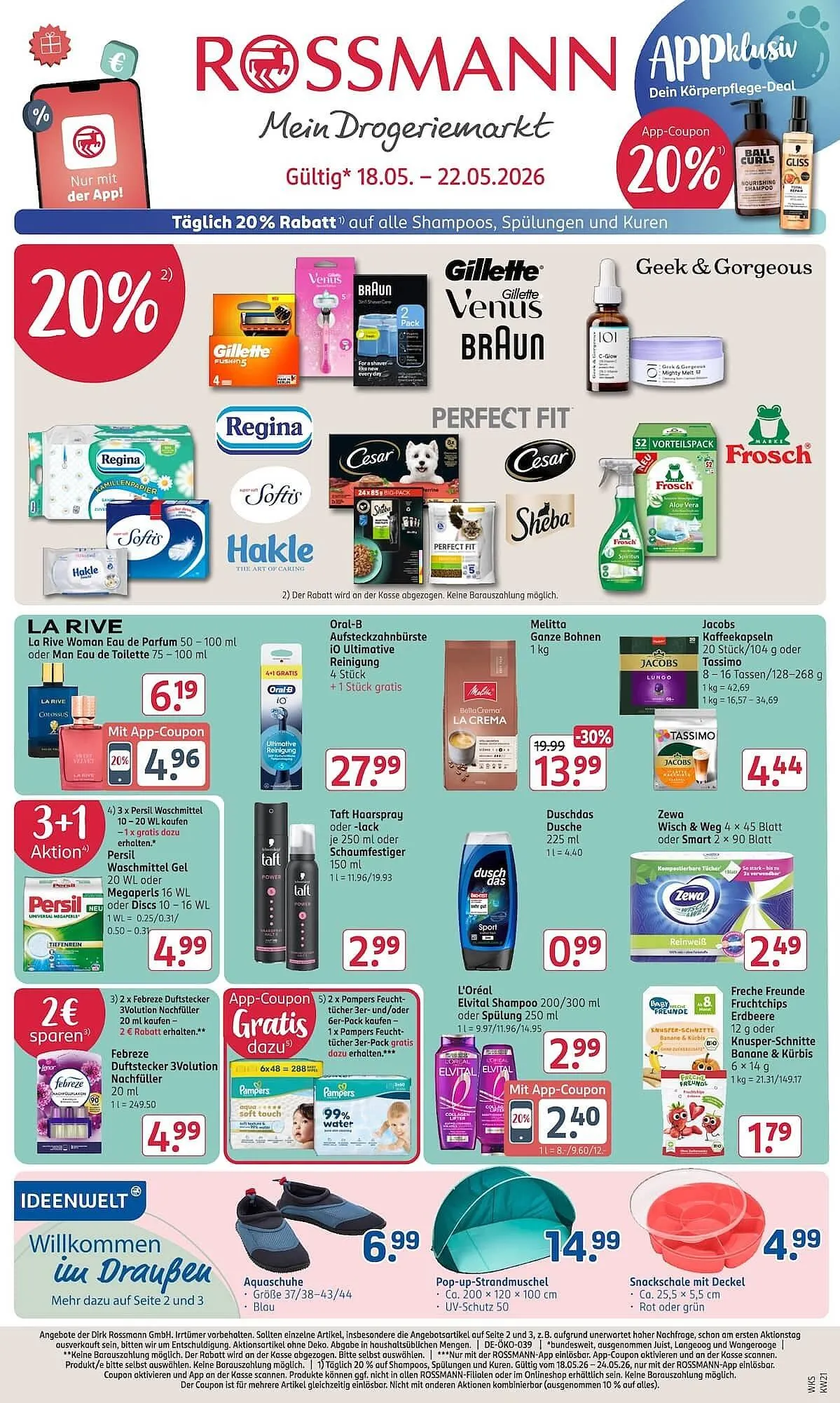 Rossmann Prospekt von 18. Mai bis 22. Mai 2026 - Prospekt seite 1