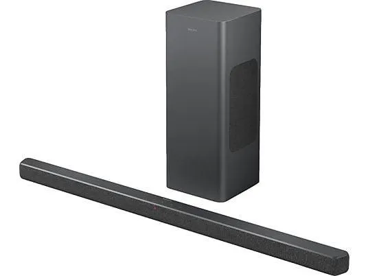 PHILIPS TAB 6309/10, Soundbar mit kabellosem Subwoofer, Dunkelgrau