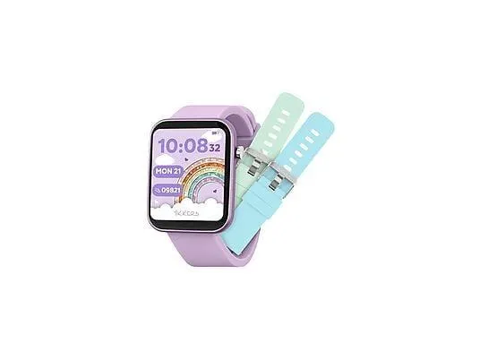 TIKKERS Smart Series 13 mit Lila Silikonarmband-Set Smart Watch Silicone, Violett