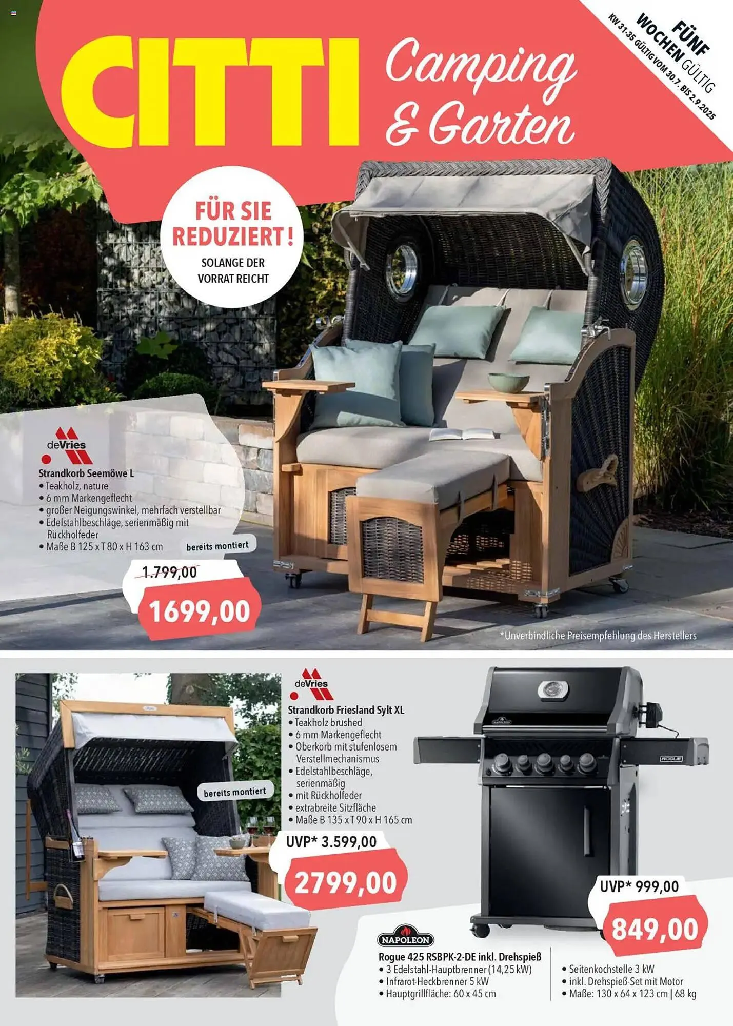 CITTI Markt Prospekt von 30. Juli bis 2. September 2025 - Prospekt seite 1