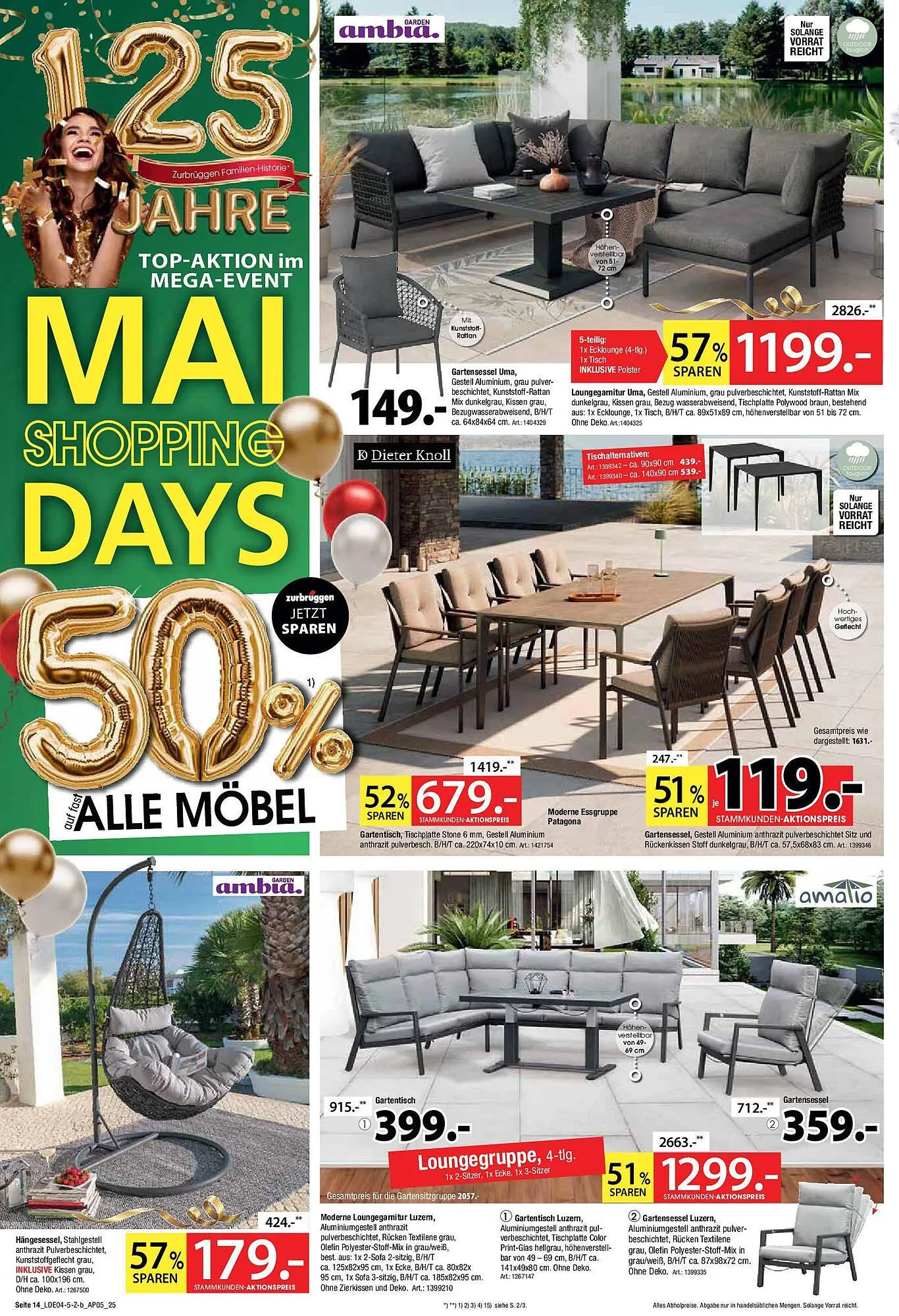 Zurbrüggen Prospekt von 25. April bis 10. Mai 2025 - Prospekt seite 14