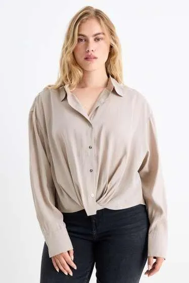 Blouse with knot detail