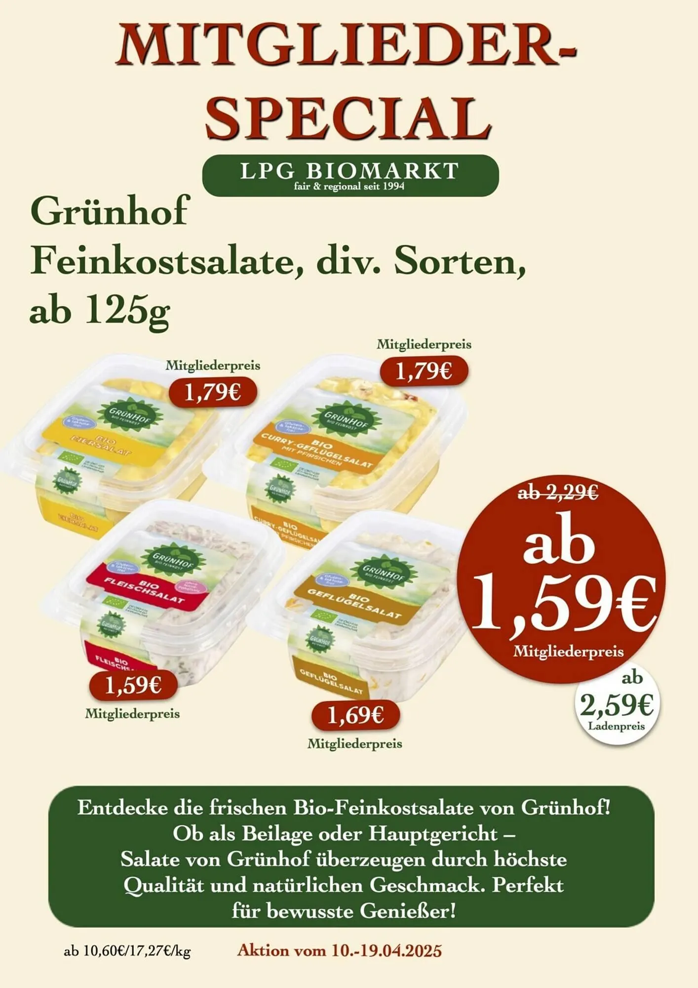 LPG Biomarkt Prospekt von 10. April bis 16. April 2025 - Prospekt seite 22