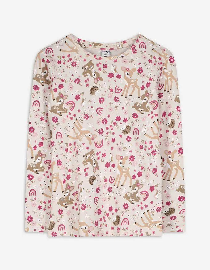Longsleeve - Print all-over - beige