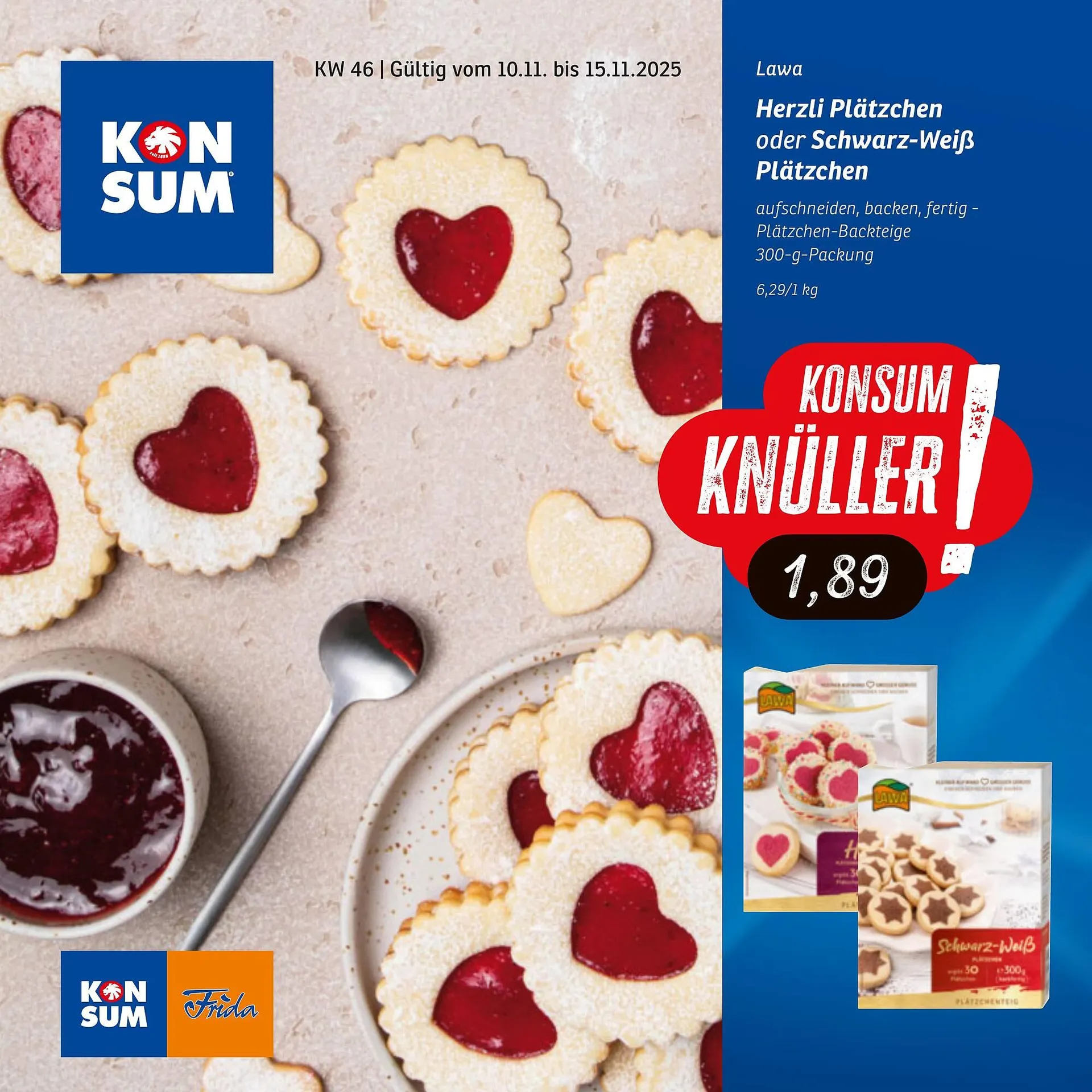 KONSUM Prospekt von 10. November bis 15. November 2025 - Prospekt seite 1