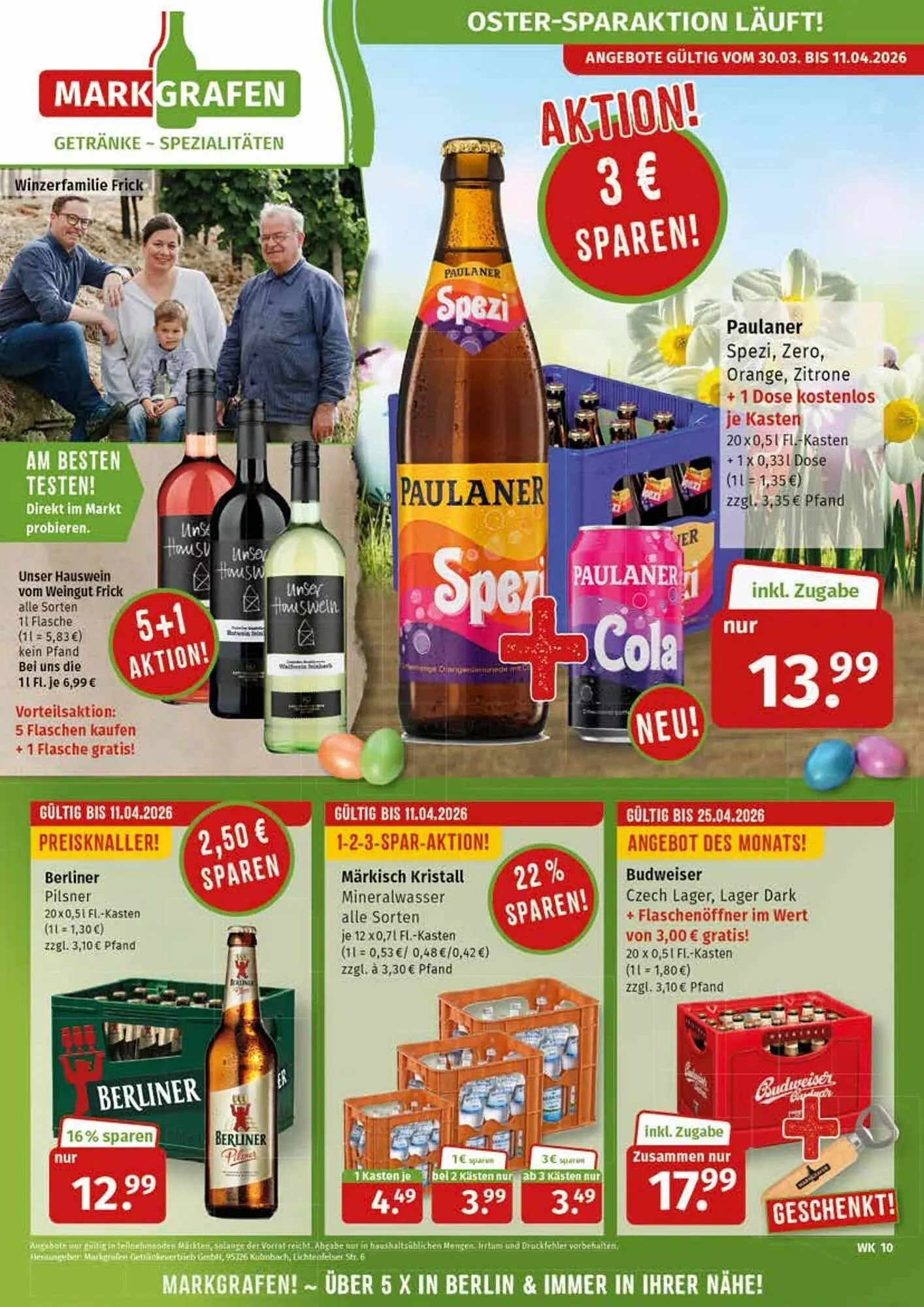 Markgrafen Prospekt von 30. März bis 26. April 2026 - Prospekt seite 1