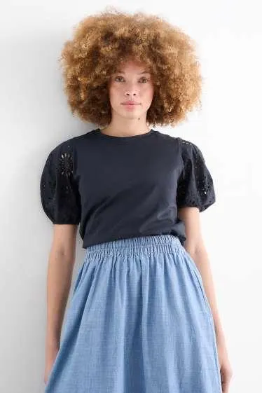 T-shirt - broderie anglaise