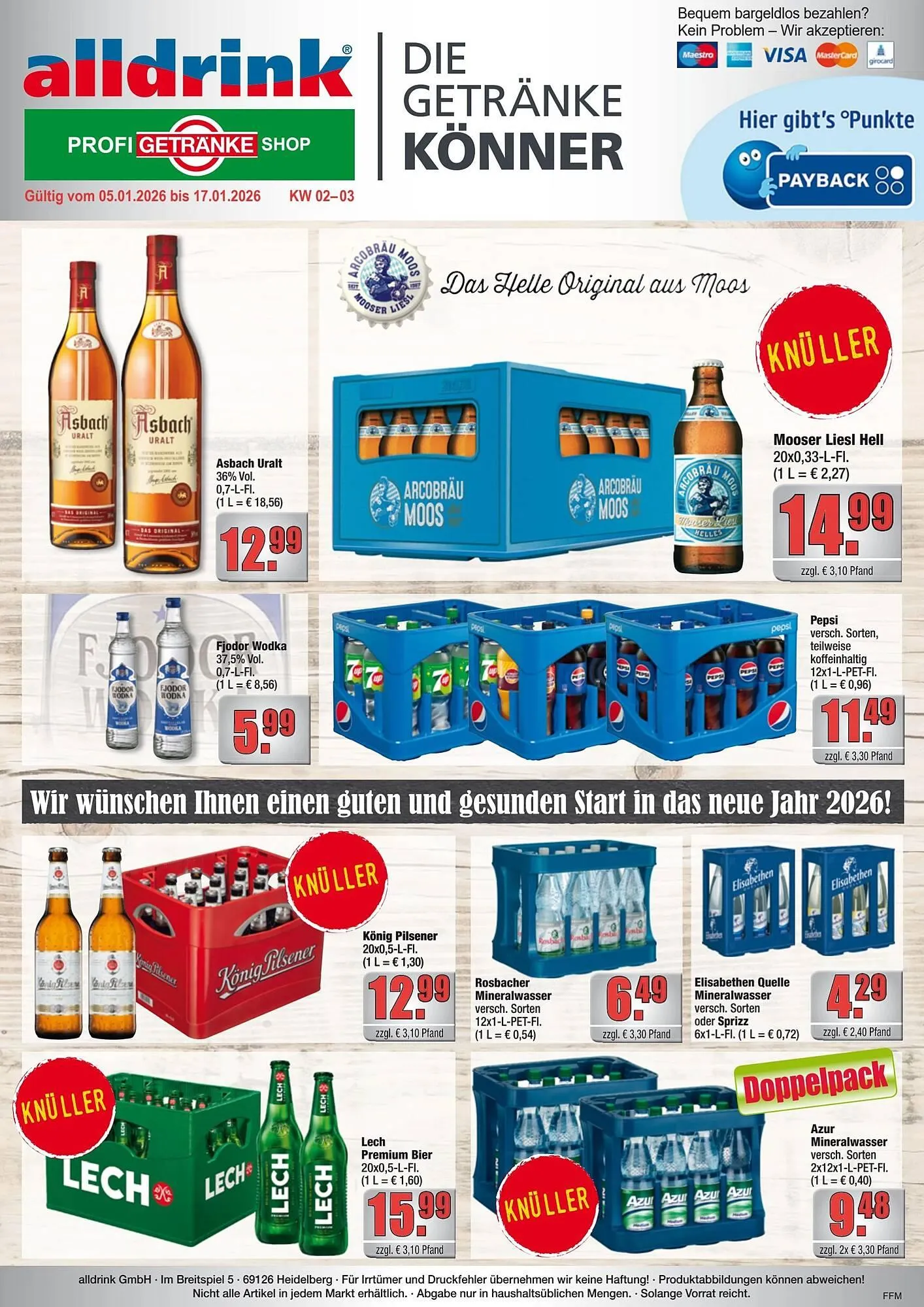 Alldrink Prospekt von 5. Januar bis 18. Januar 2026 - Prospekt seite 1