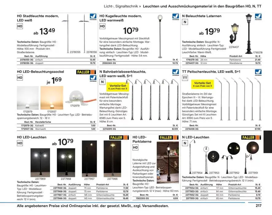 Modellbahn Katalog von 29. Oktober bis 31. Dezember 2025 - Prospekt seite 219