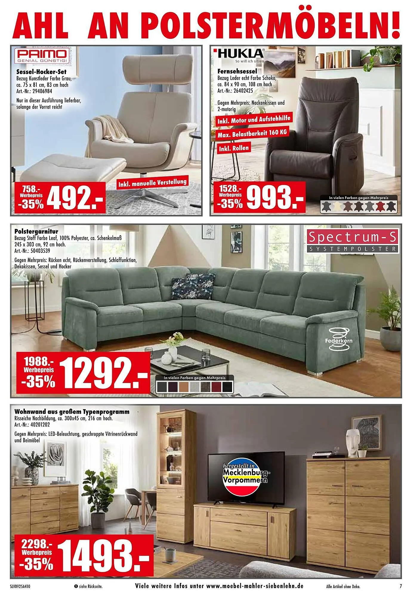Möbel Mahler Katalog von 1. Oktober bis 28. Oktober 2025 - Prospekt seite 7