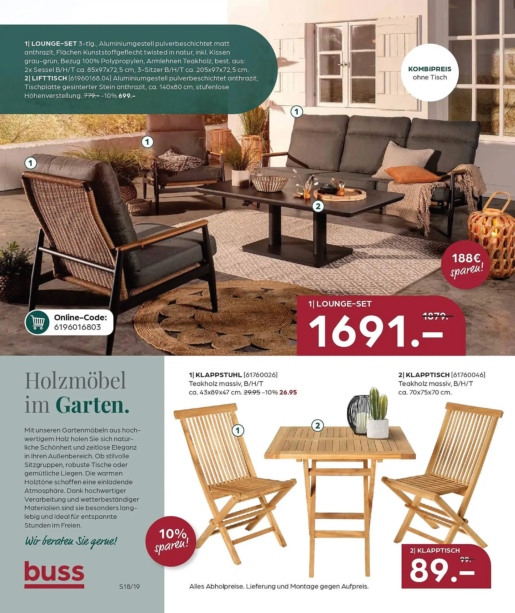 Möbel Buss Prospekt von 8. April bis 13. April 2026 - Prospekt seite 18