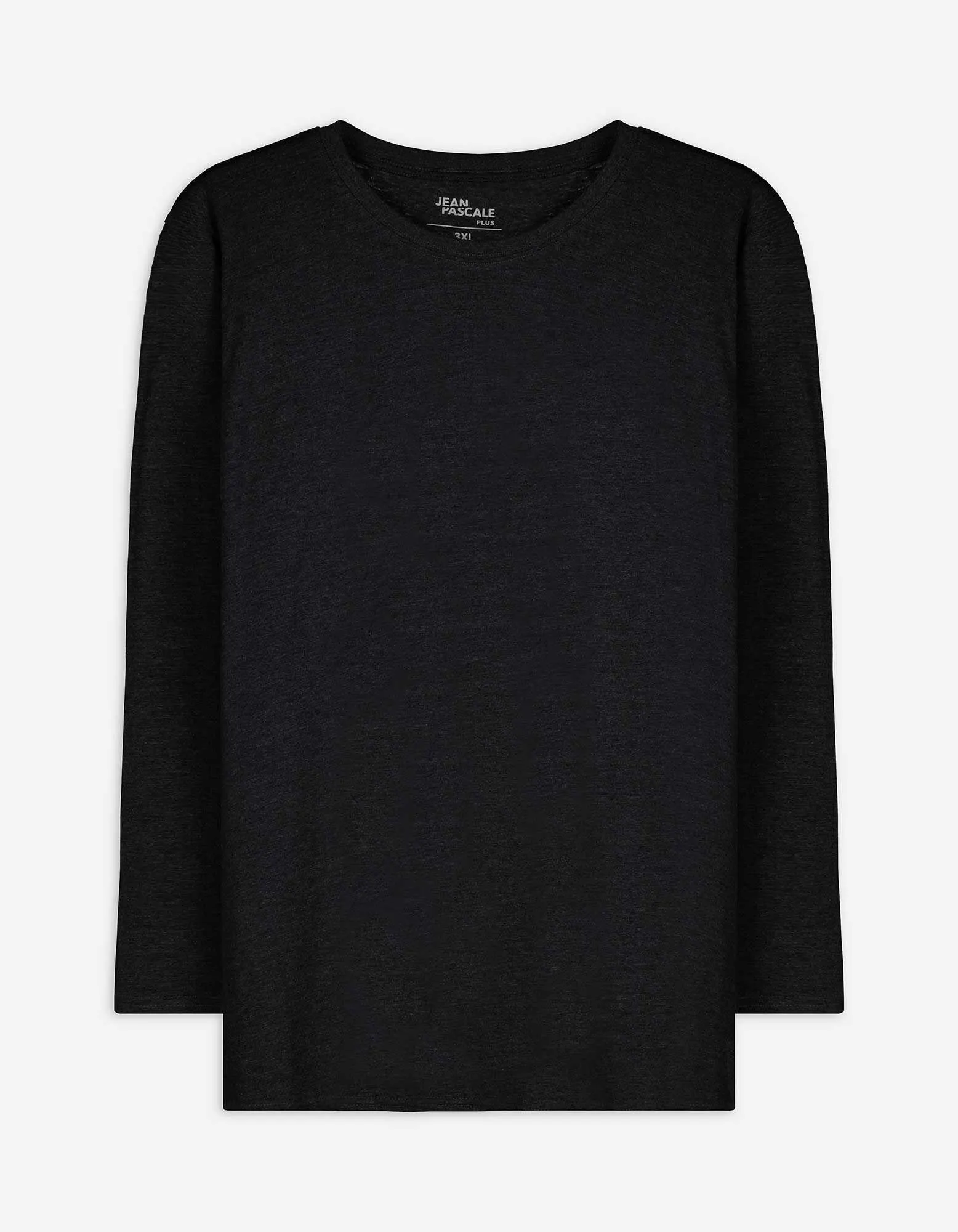 Langarmshirt - Baumwolle - schwarz