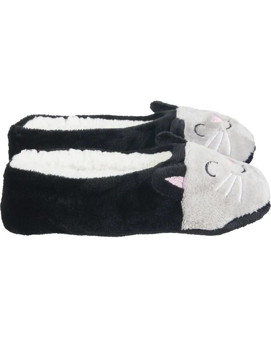 Flauschige Ballerina-Hausschuhe