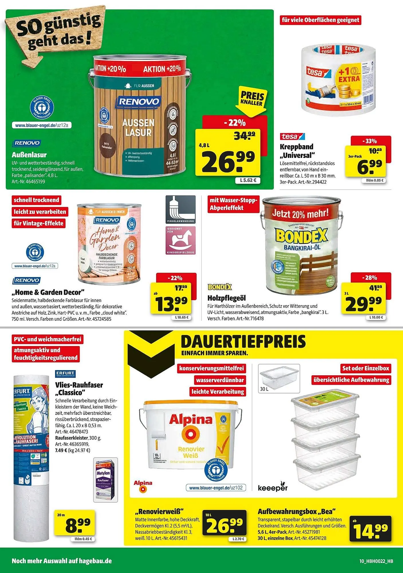 Hagebau Prospekt von 24. Mai bis 31. Mai 2025 - Prospekt seite 10