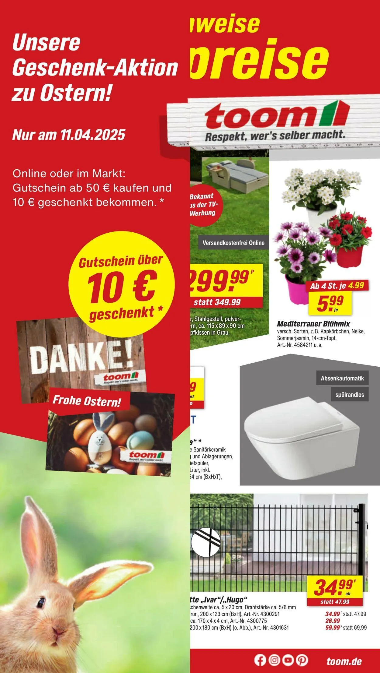 toom Baumarkt Aktueller Prospekt von 21. Juli bis 4. August 2025 - Prospekt seite 1