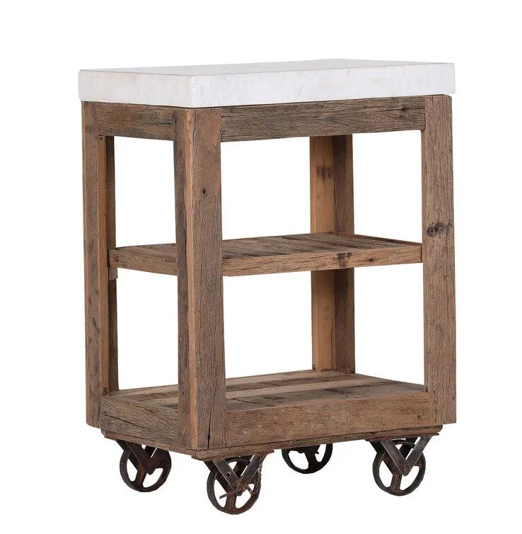 INTERhome Beistelltisch COCINA weiß/ braun