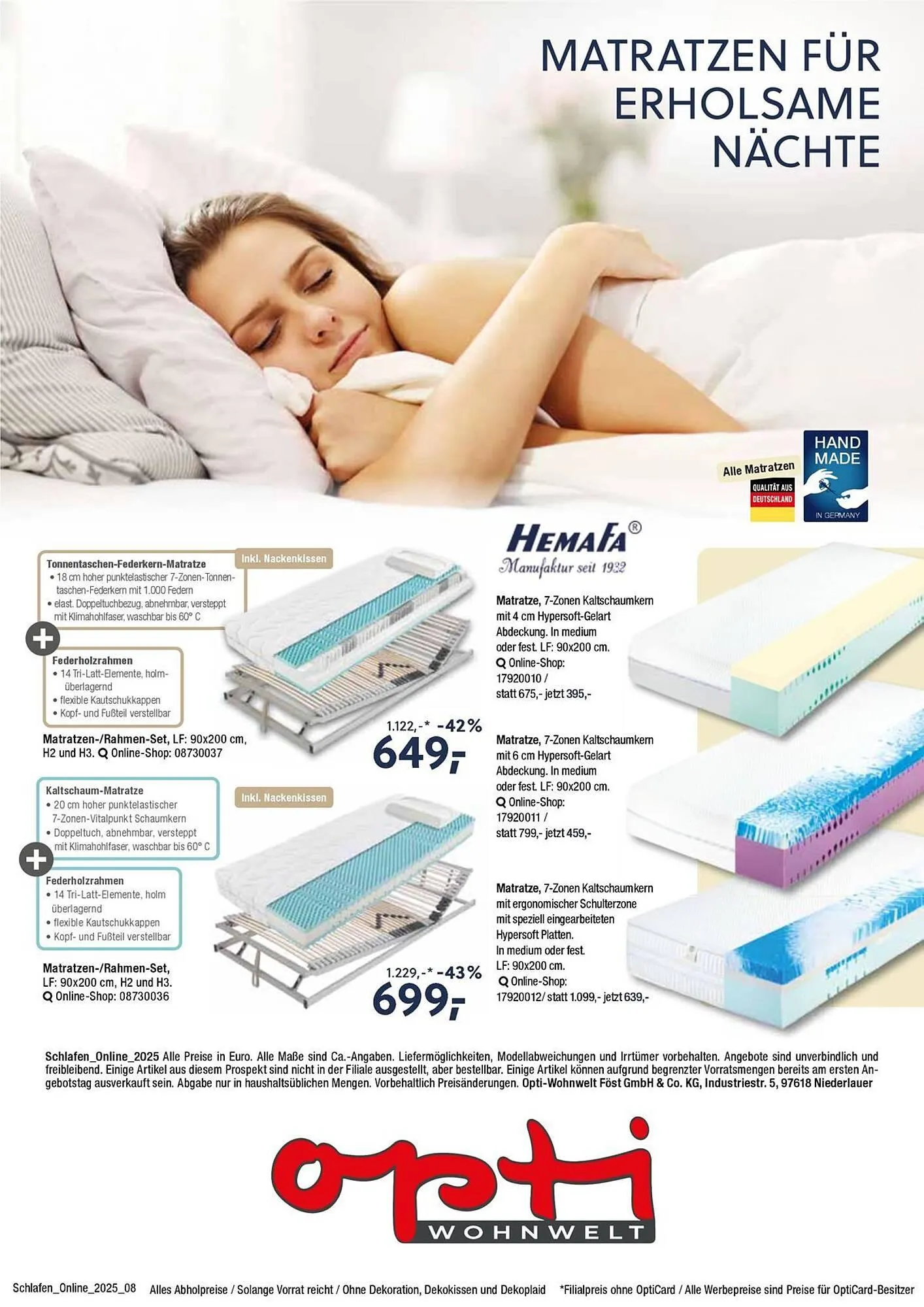 Opti Wohnwelt Prospekt von 21. Juli bis 30. September 2025 - Prospekt seite 8