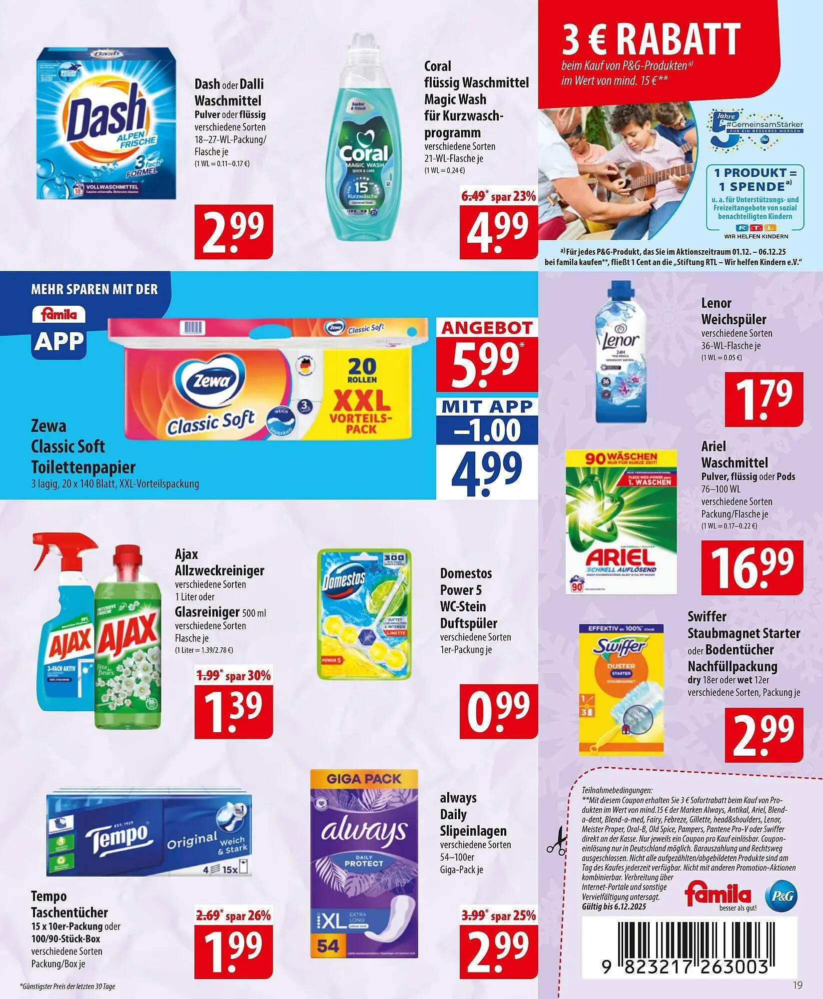 Famila Nord Ost Prospekt von 1. Dezember bis 6. Dezember 2025 - Prospekt seite 19