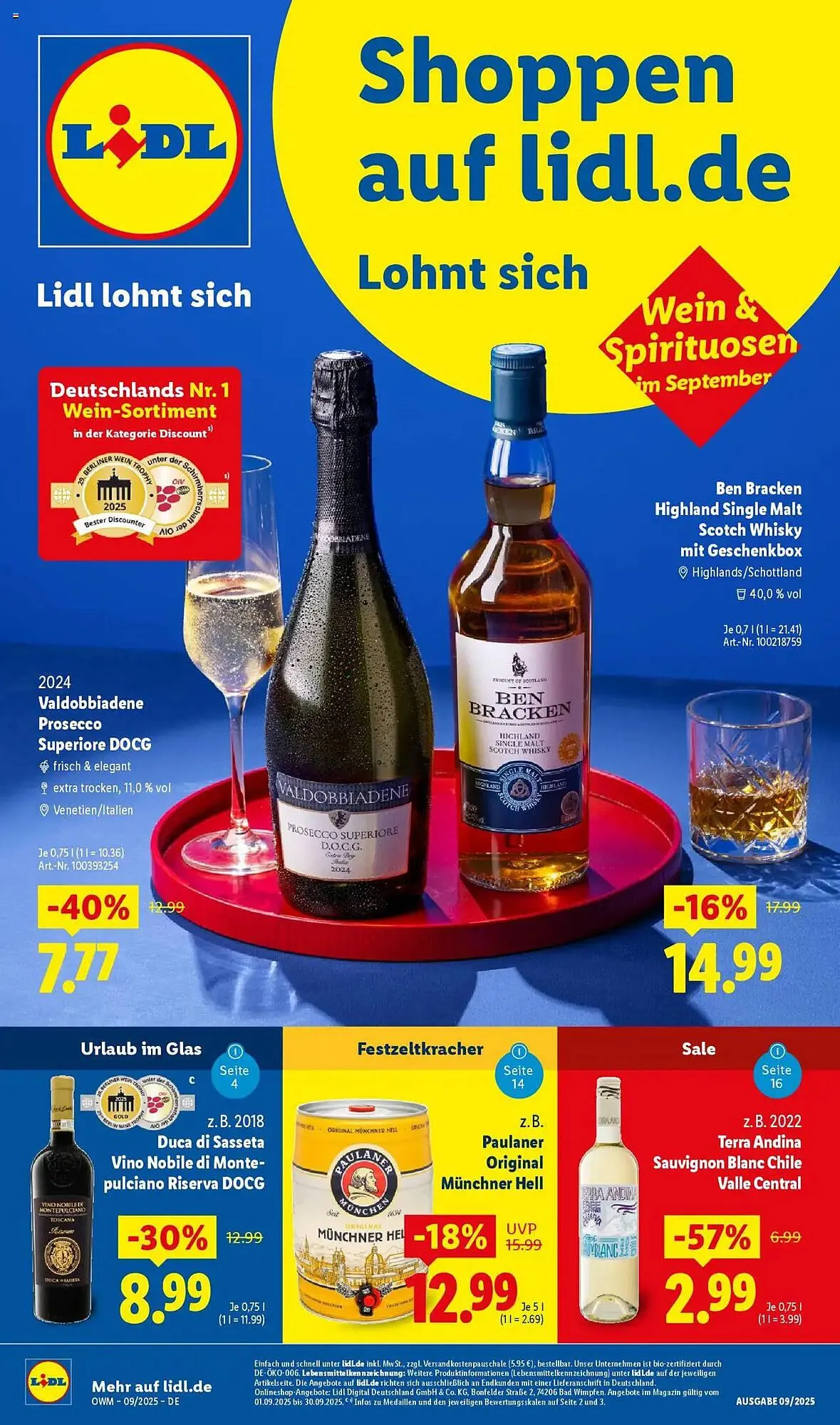 Lidl Prospekt von 1. September bis 30. September 2025 - Prospekt seite 1