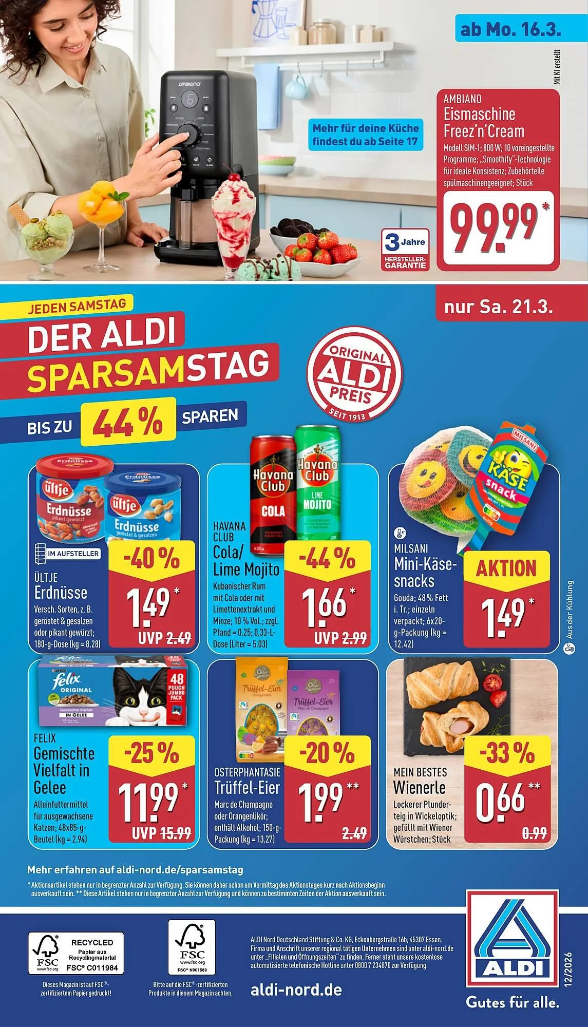 Aldi Nord Prospekt von 16. März bis 21. März 2026 - Prospekt seite 36