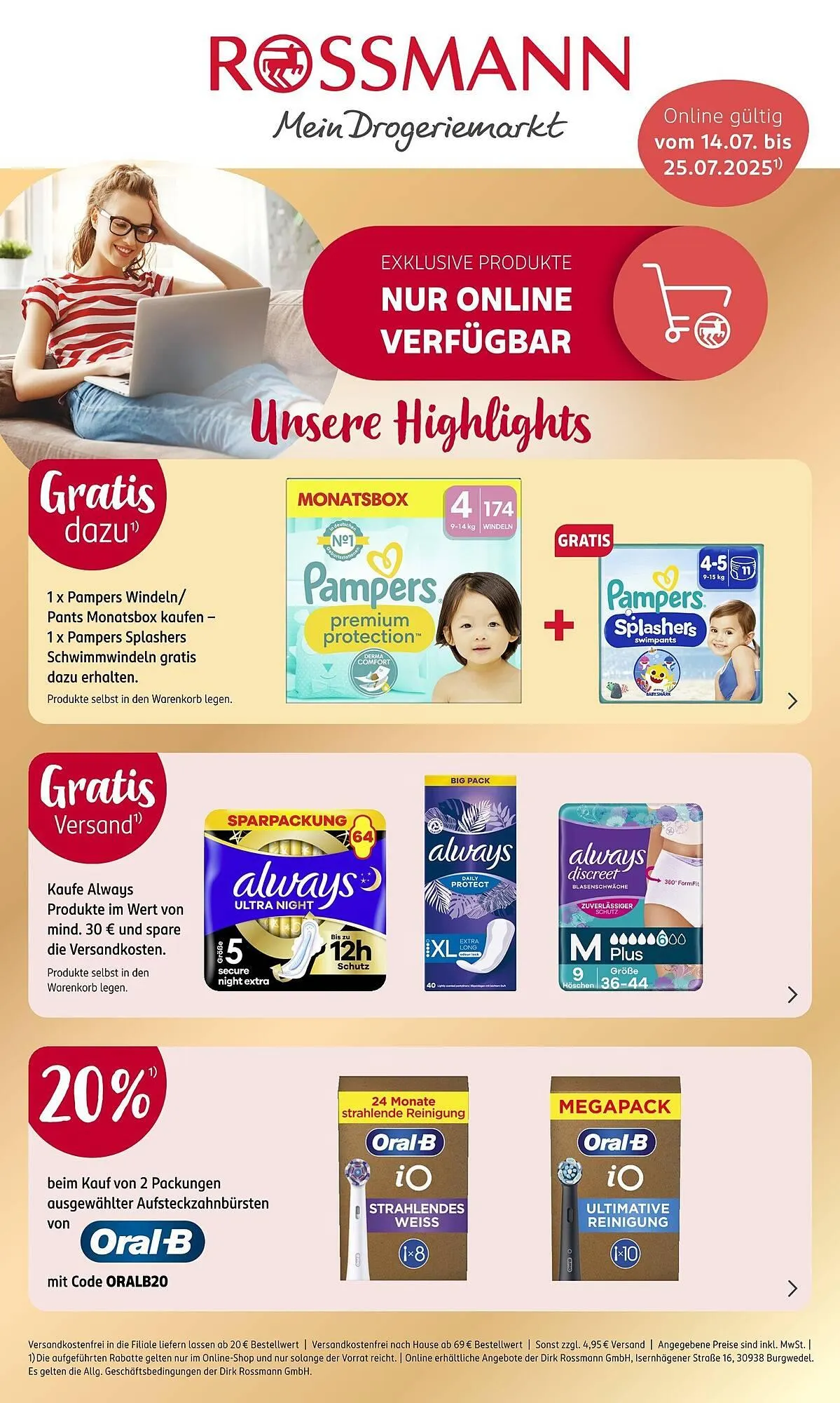 Rossmann Prospekt von 14. Juli bis 25. Juli 2025 - Prospekt seite 1